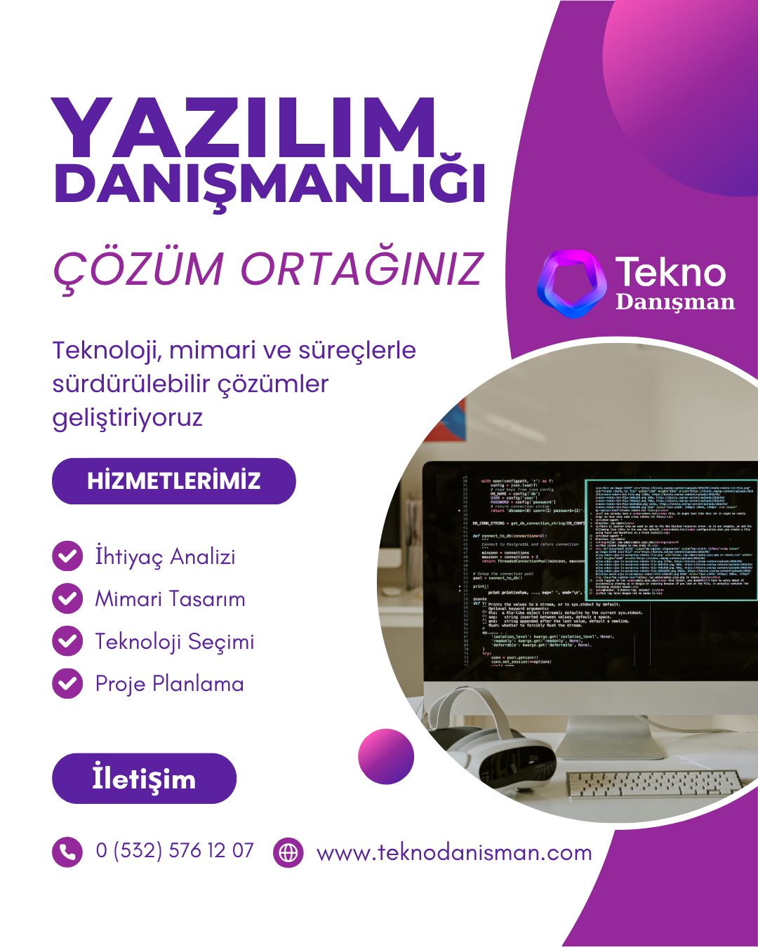 Yazılım danışmanlığı ve yazılım mimari planlama