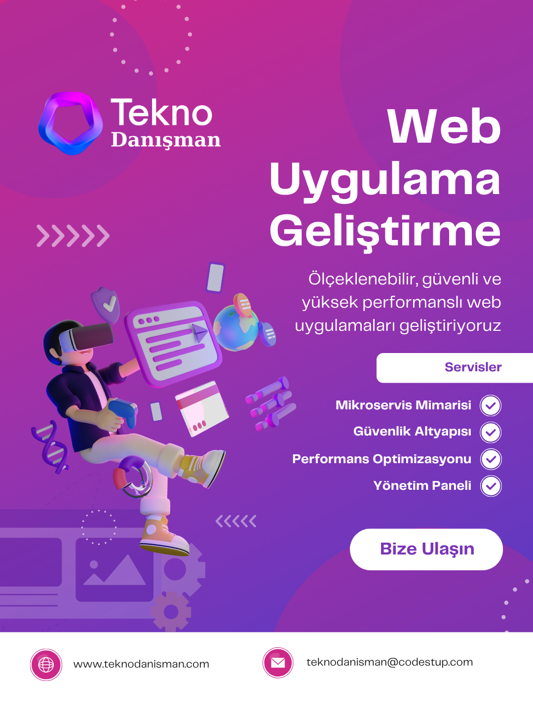 Web uygulama geliştirme hizmet kapsamı
